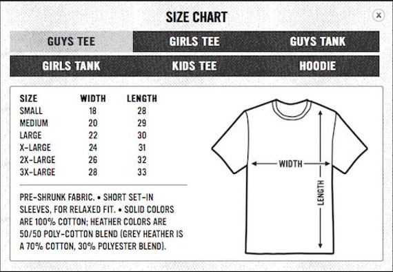 Ladies T Shirt Size Chart India