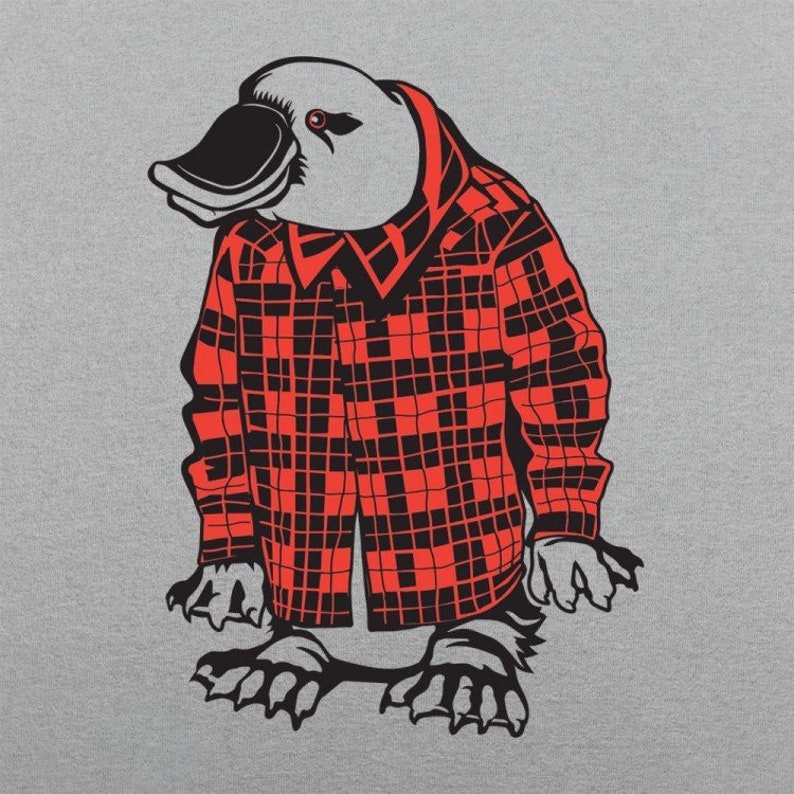 Plaidy-Pus Funny Animal Shirt Men/'s T-Shirt Platypus Gift Plaid Shirt Platypus