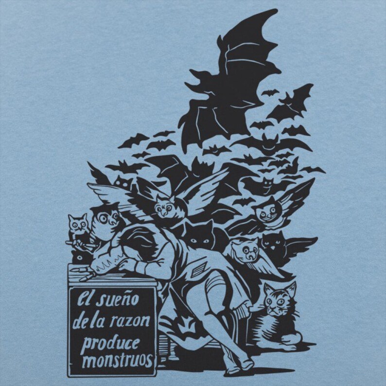 Francisco Goya The Sleep of Reason Produces Monsters Light Blue