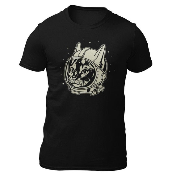 AstroCat Astronaut Space Cat Men's T-Shirt Funny Shirt | Etsy
