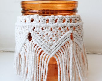 Macrame Vase, Candle Holders Wedding, Macrame Holder, Macrame Candle Holder, Vase, Candle Holder, Flower Vase Decor, Hurricane Candle Holder