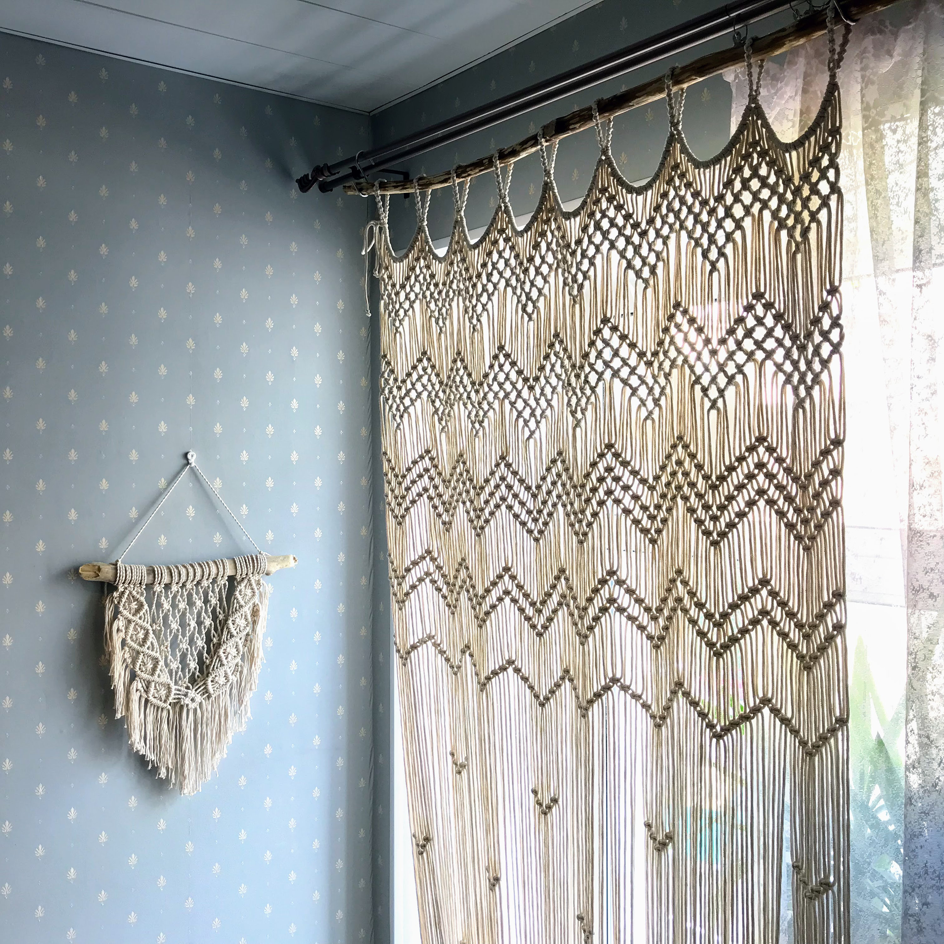 Macrame Curtain Bohemian Macrame Curtain Wedding Backdrop Etsy