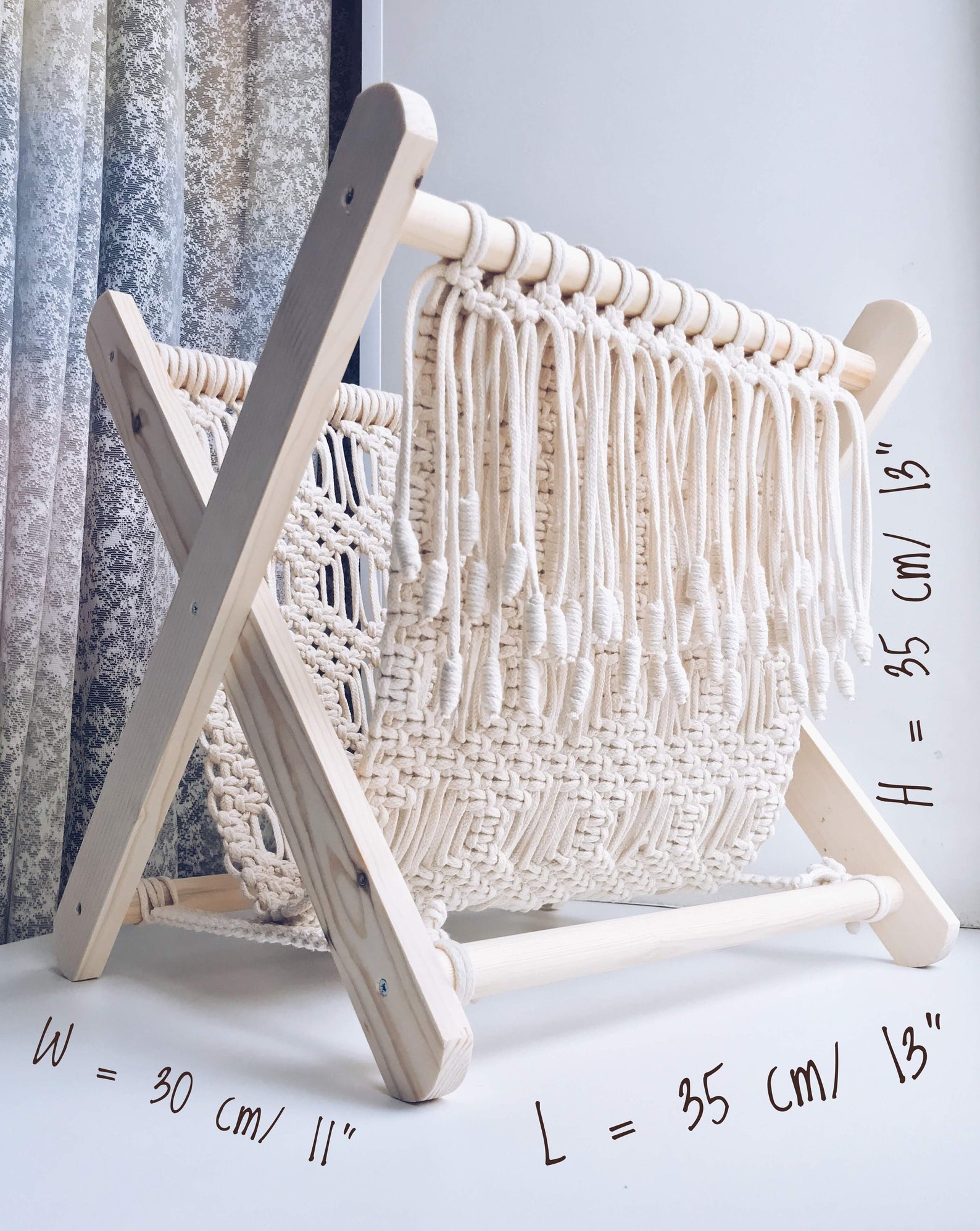 Macrame Magazine Rack Macrame Organizer Macrame Rack Etsy