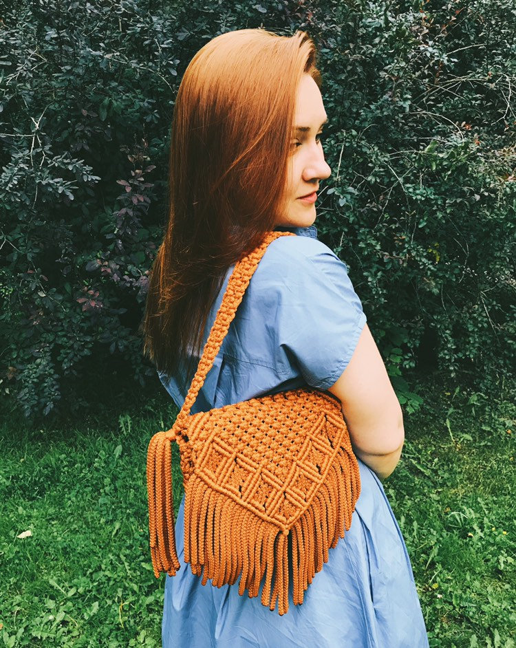 Macrame shoulder bag Macrame clutch Bohemian bag Macrame Etsy