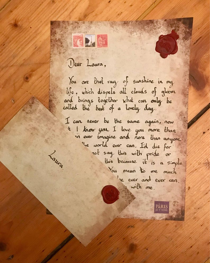 Vintage love letter personalised love letter marriage letter | Etsy
