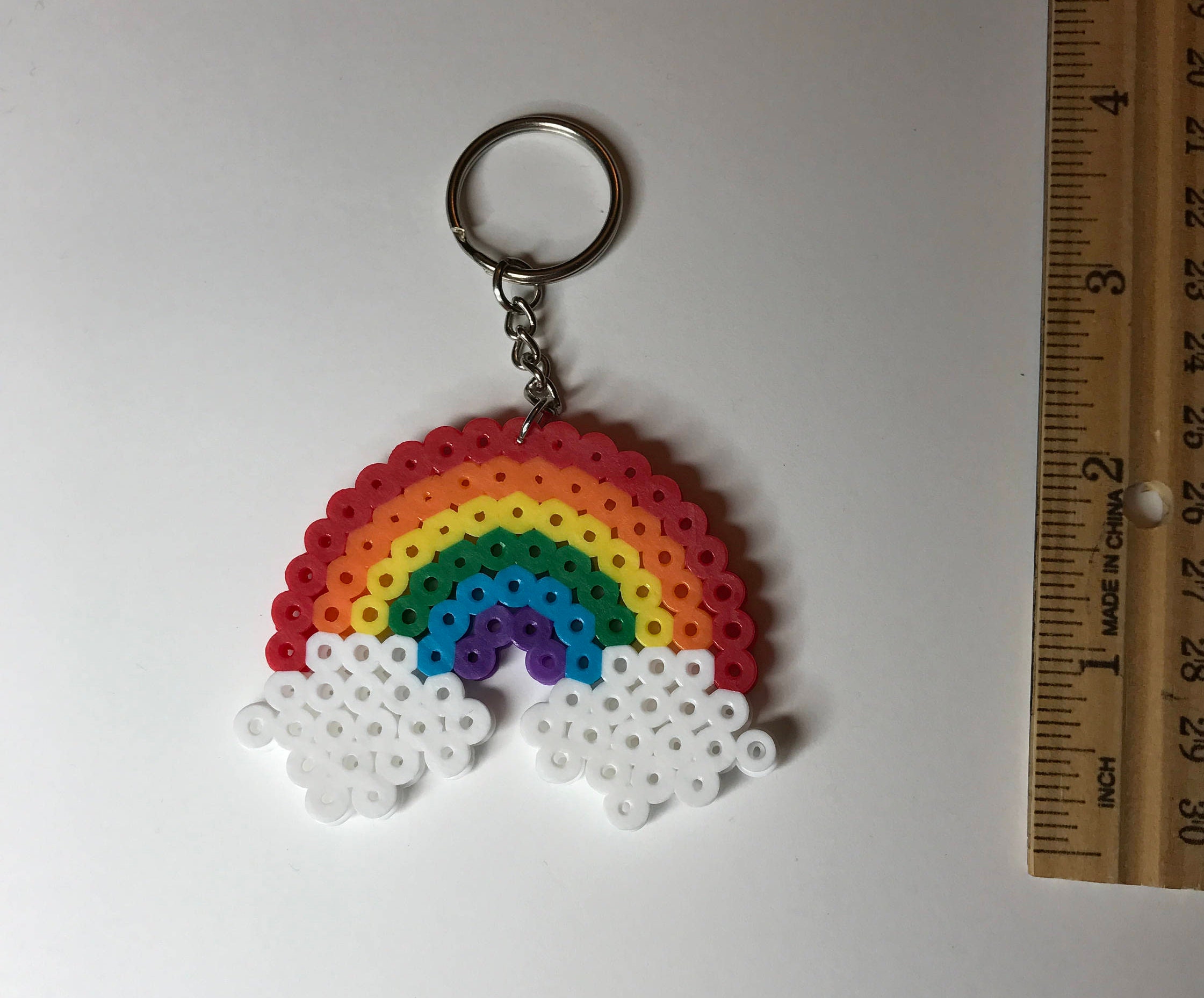Perler Bead Arco Iris Llavero Etsy