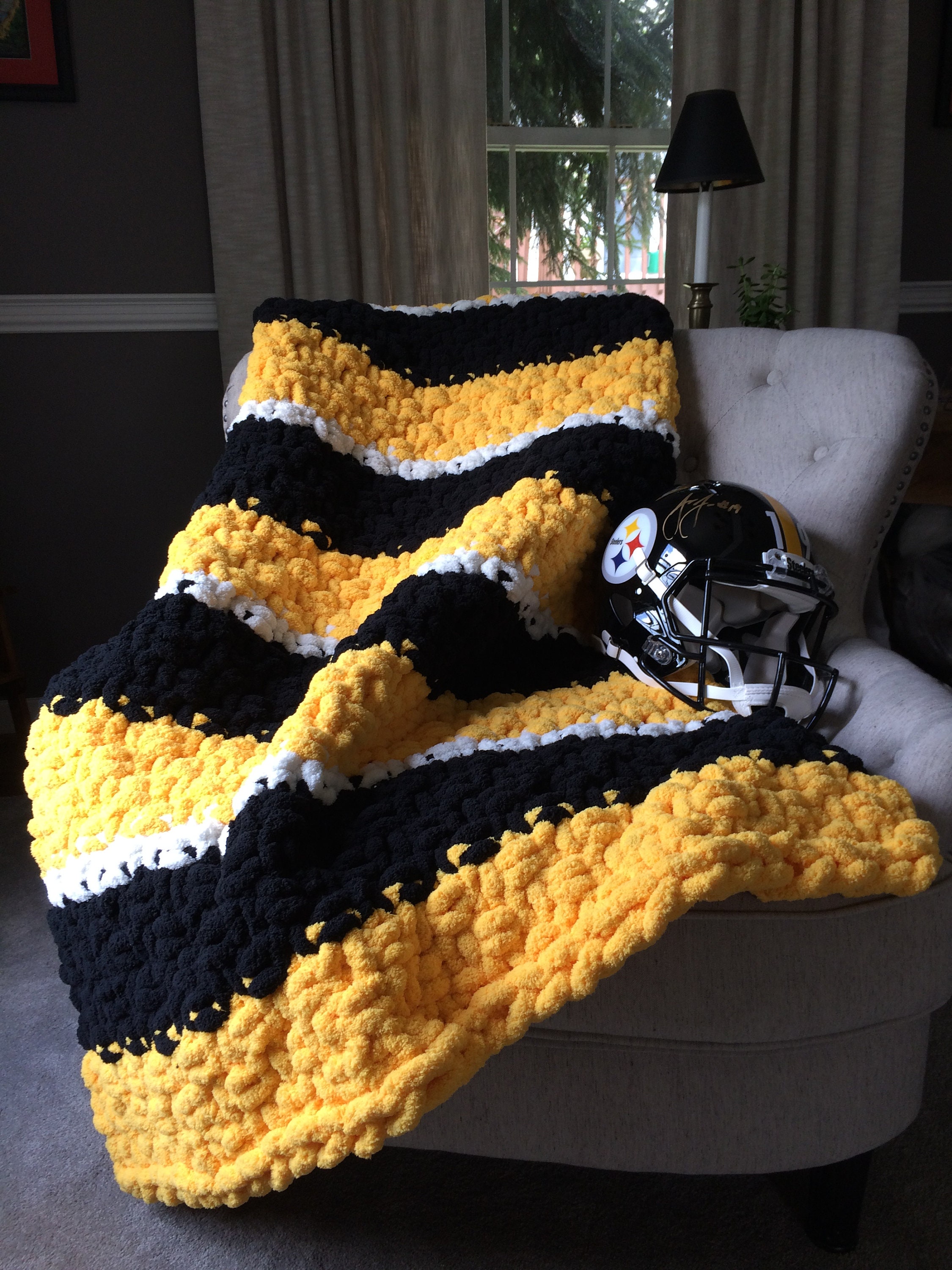 Black and yellow blanket hotsell