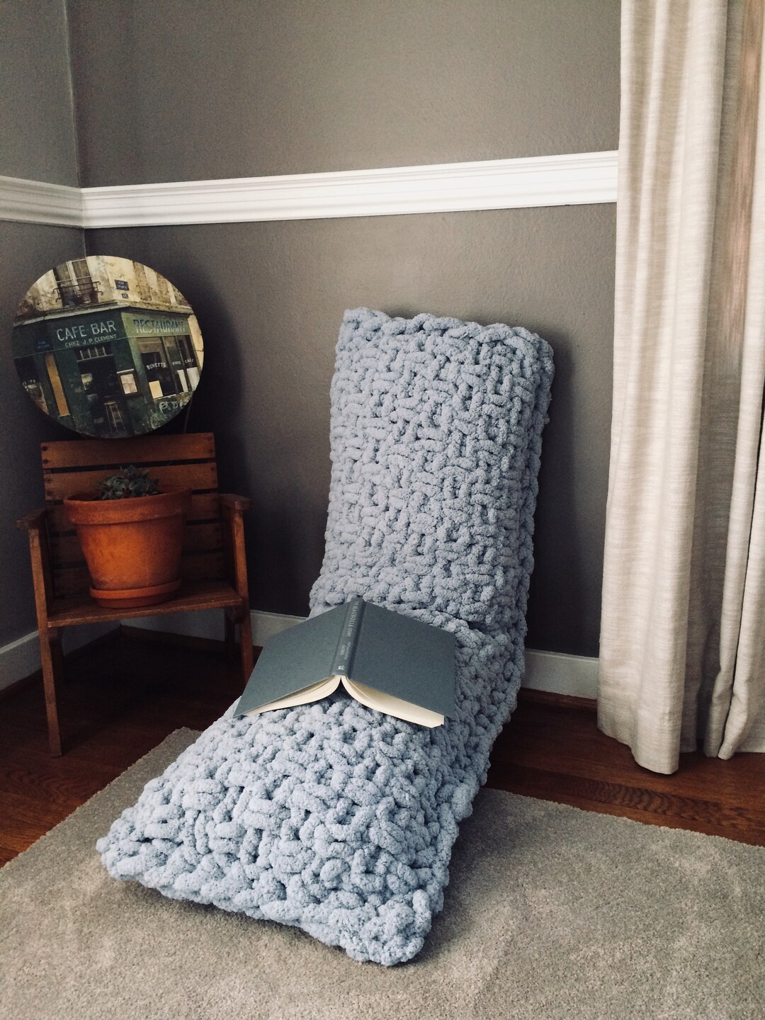 Light Blue Body Pillow Chunky Knit Body Pillow Knit Pillowcase Long Bed Pillow Maternity Pillow