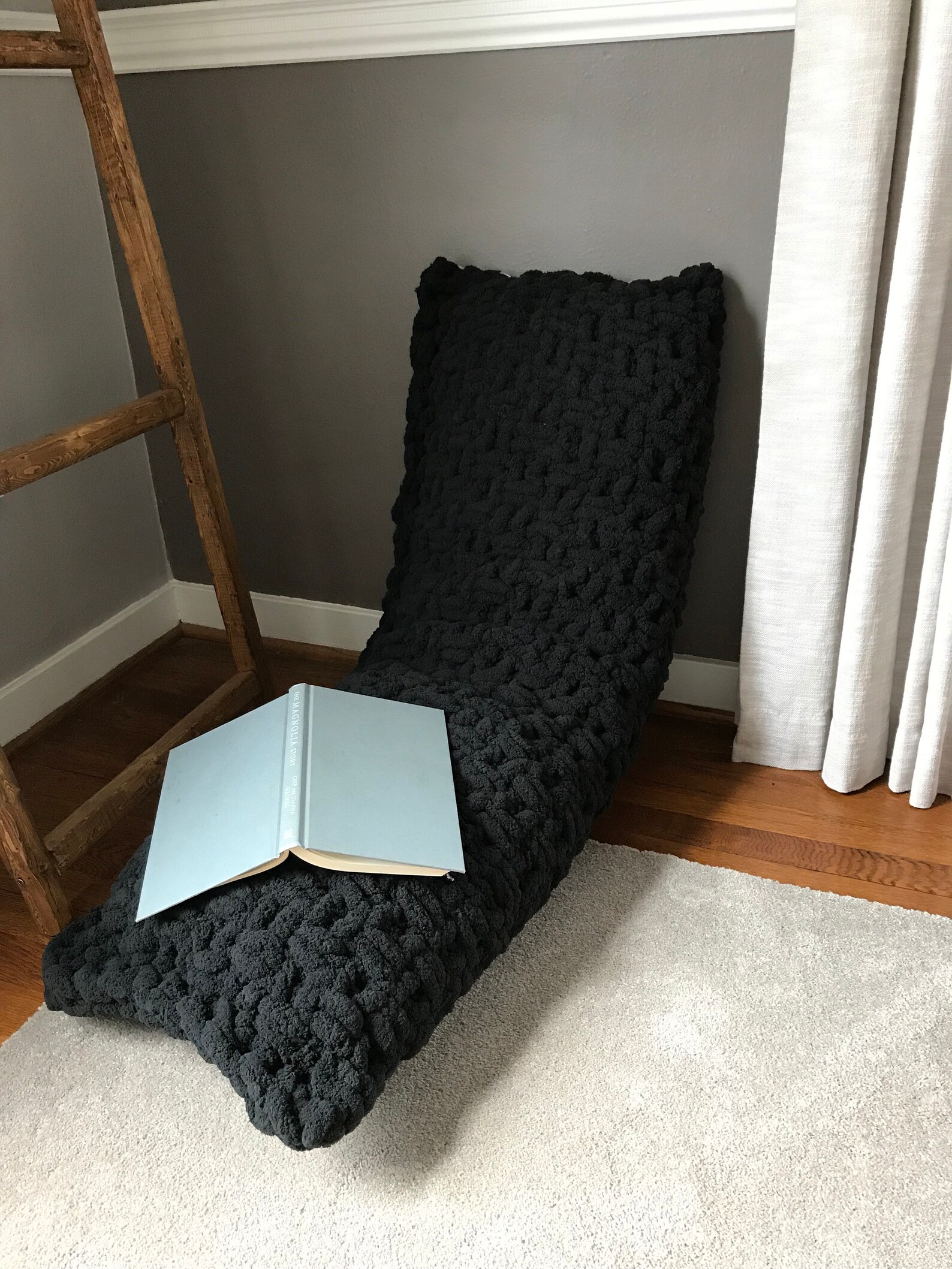 Black Body Pillow Chunky Knit Body Pillow Etsy