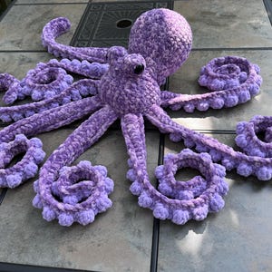 Anchor The Octopus Crochet Plush - Custom Crochet Octopus - Handmade Crochet Toy - Purple Octopus Stuffed Animal - Octopus Amigurumi