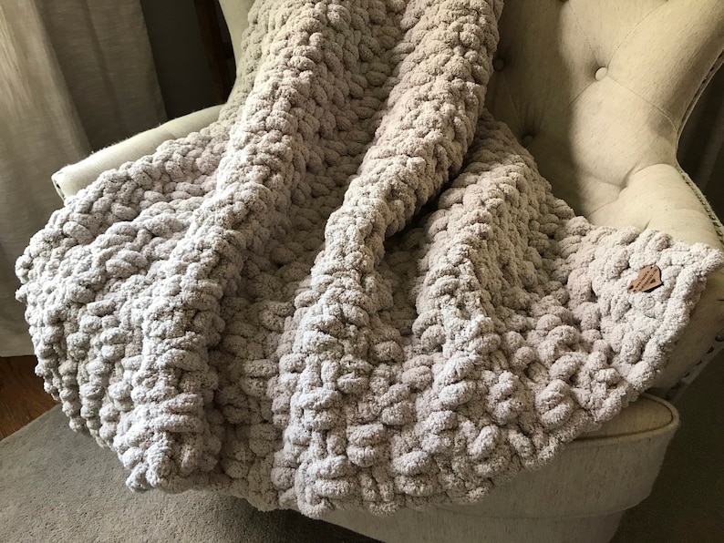 Gray Blanket Chunky Knit Blanket Soft Knit Throw Super Etsy Italia