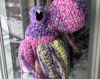 Anchor The Octopus Crochet Plush - Custom Crochet Octopus - Handmade Crochet Toy - Colorful Octopus Stuffed Animal - Octopus Amigurumi