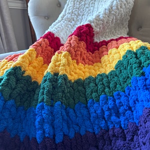 Rainbow Pride Sherpa Blanket Soft Cozy