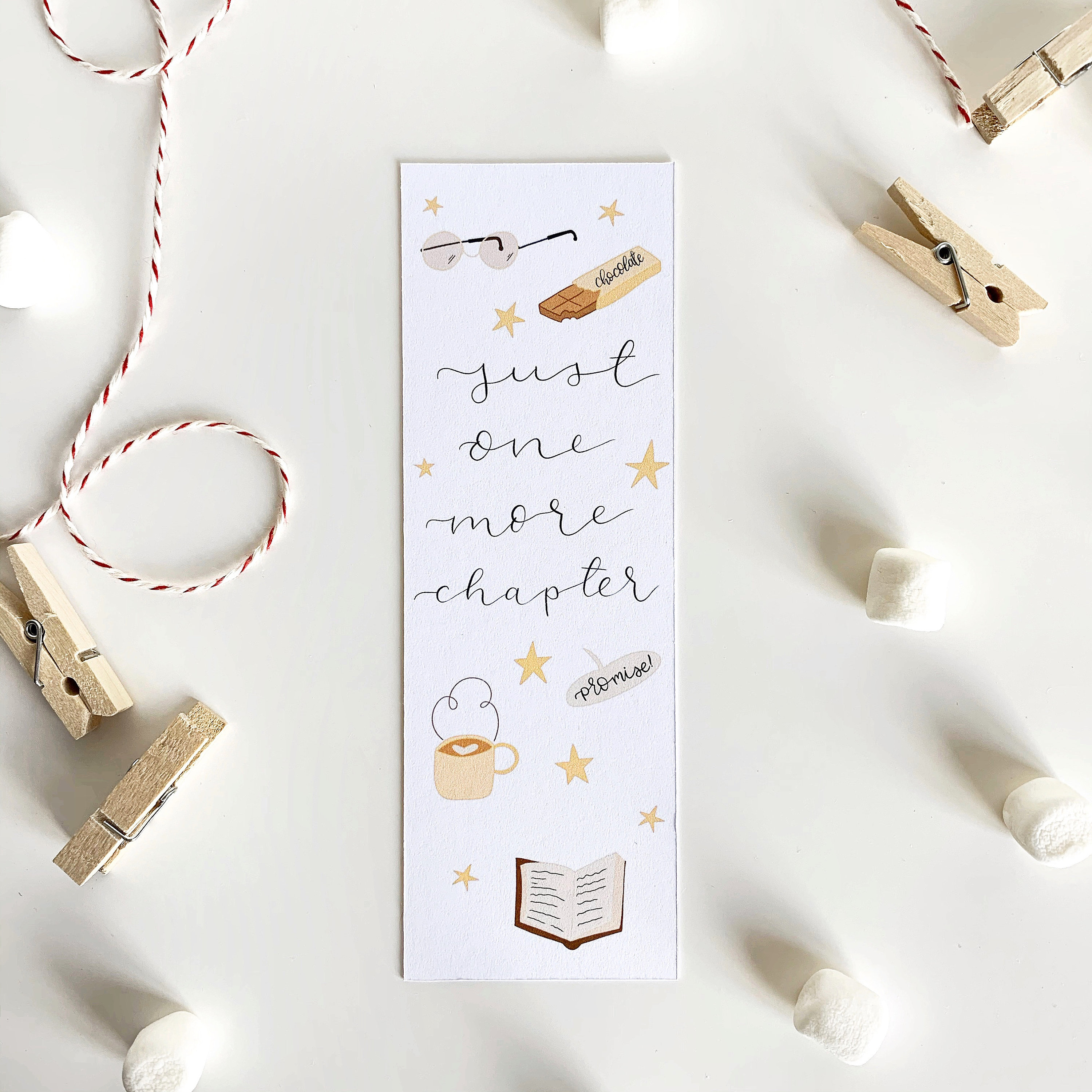 Just One More Chapter Bookmark // handmade bookmark for Etsy