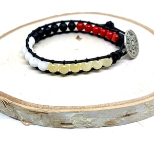 Black leather medicine wheel bracelet, indigenous bracelet, healing bracelet, native bracelet, women’s bracelet, women’s wrap bracelet