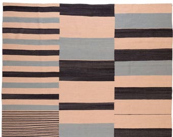 Tapis Moderne (233 x 186 cm) - Kilim Moderne - Kilim géomtétrique - Laine - Hand Made - Livraison Gratuite