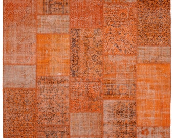 Wool patchwork (302 x 202 cm) - handmade - free shipping-