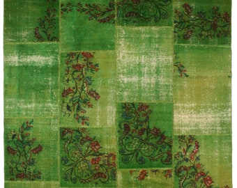 Wool patchwork (268 x 236 cm) - handmade - free shipping-