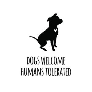 Dogs Welcome Humans Tolerated Single Pitbull