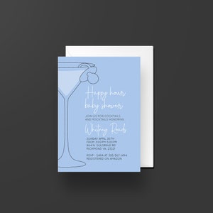 Happy Hour Baby Shower Solid Color Background