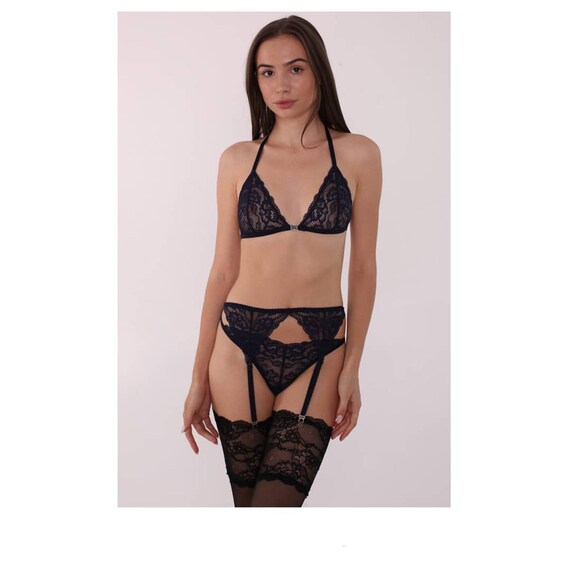 dark blue lingerie