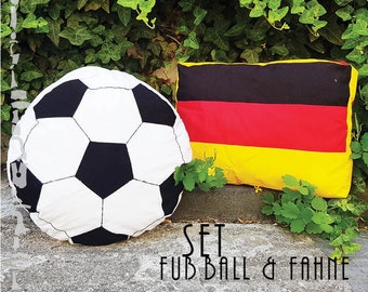 Sewing pattern/instructions set cushion football and flag