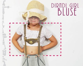 Sewing pattern girls dirndl blouse Oktoberfest