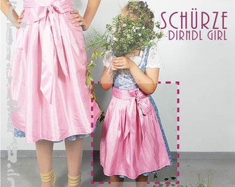 Sewing pattern girls dirndl apron for turning