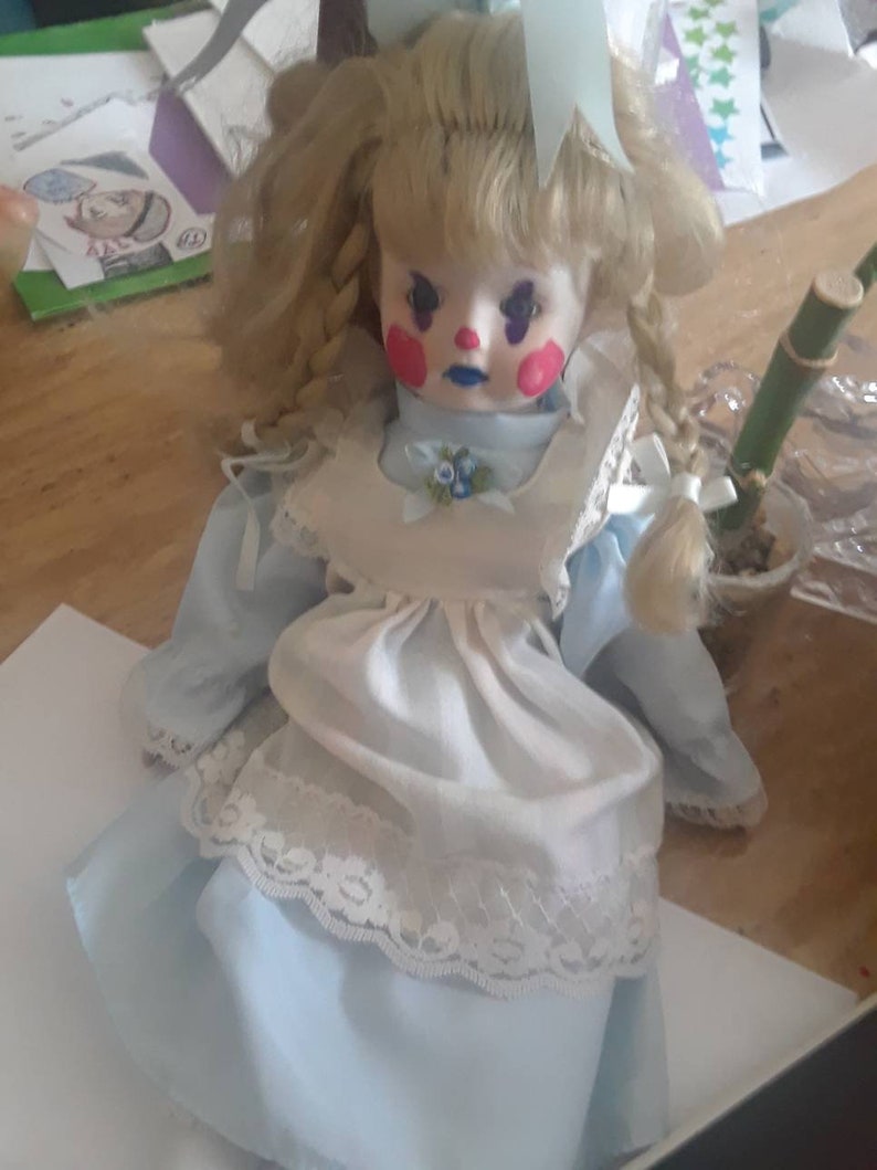 OOAK Clown Girl Porcelain Doll
