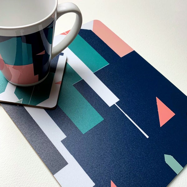 Block Forest Placemat & Coaster