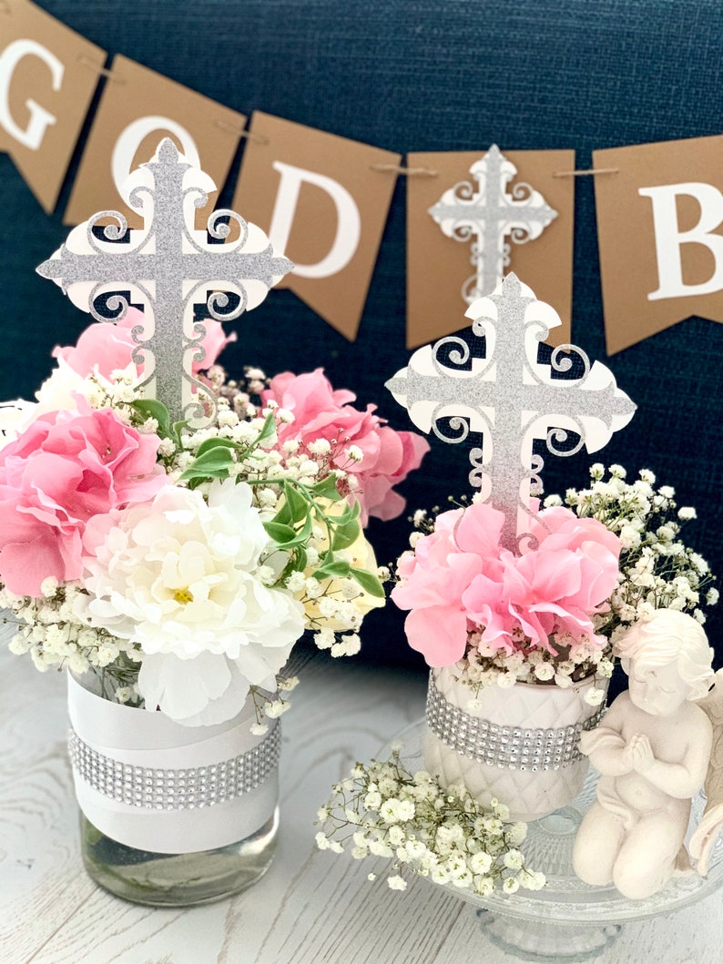 Christening Cross Baptism Cross Cross Centerpieces Holy Etsy