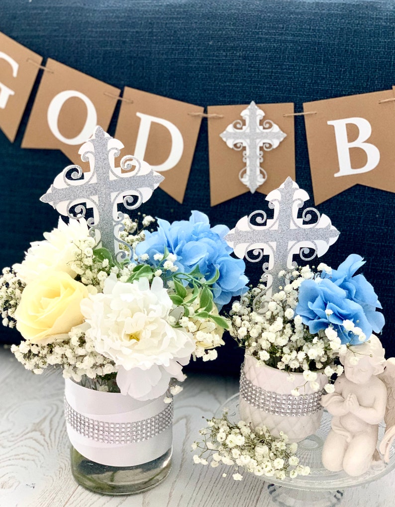 Christening Cross Baptism Cross Cross Centerpieces Holy Etsy