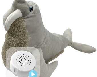 Eco peluche Winston The Walrus da 16 pollici riregistrabile da 20 o 60 secondi