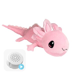 Axolotl de peluche ecológico de 16 pulgadas regrabable de 20 o 60 segundos imagen 1