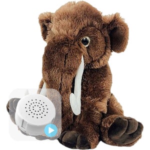 20 or 60 Second re-recordable 16 inch Plush Wollie The Woolly Mammoth