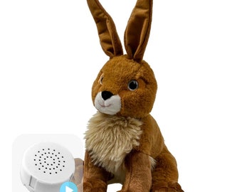 Peluche écologique de 16 pouces réenregistrable en 20 ou 60 secondes Jackson The Jackrabbit