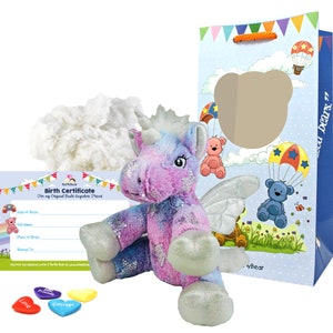 8 inch Stardust Mythical Winged Unicorn- Make Your Own Teddy Bear Kit