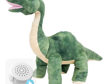 Brontosaurio de peluche regrabable de 16 pulgadas de 20 o 60 segundos