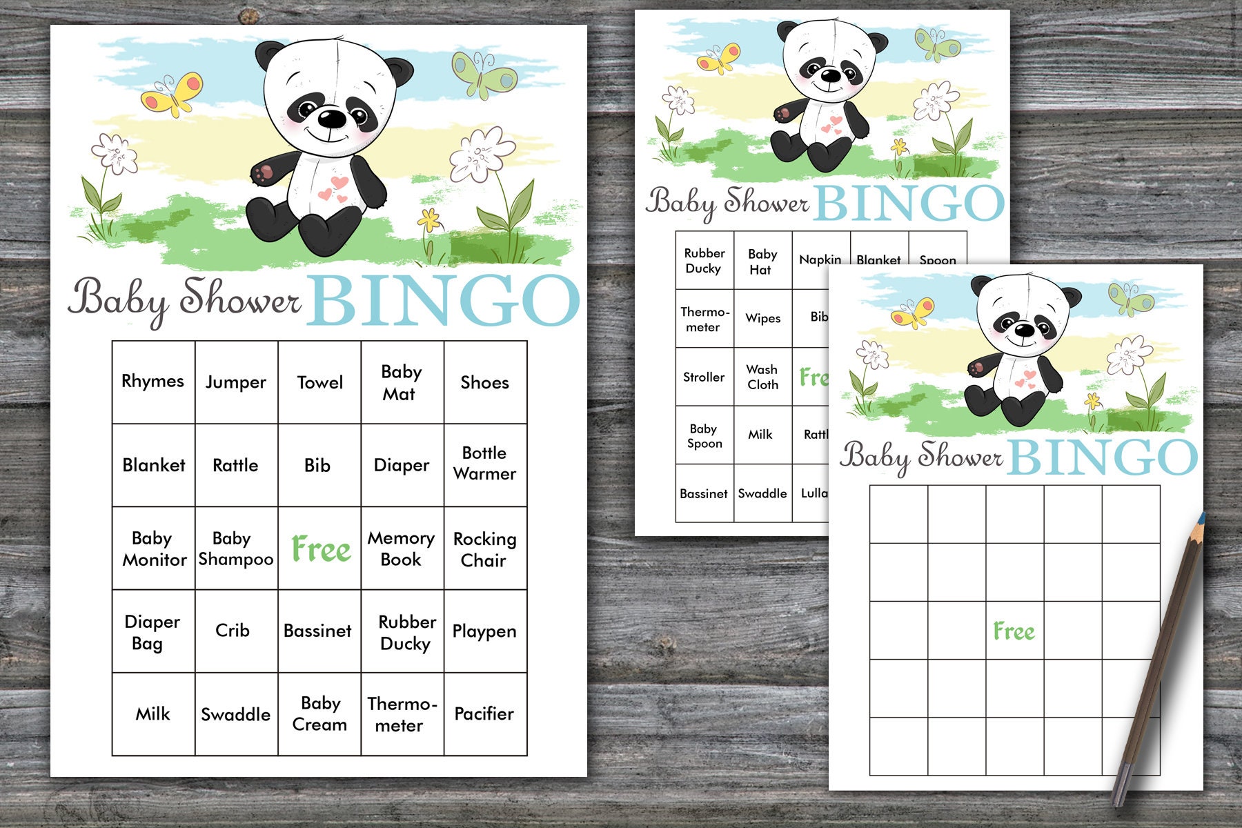 Panda baby shower games packagePanda baby shower games | Etsy
