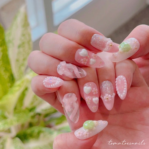 Turtle Melon Pan, Cute Turtle Cherry Blossom Nails, Cute Bakery