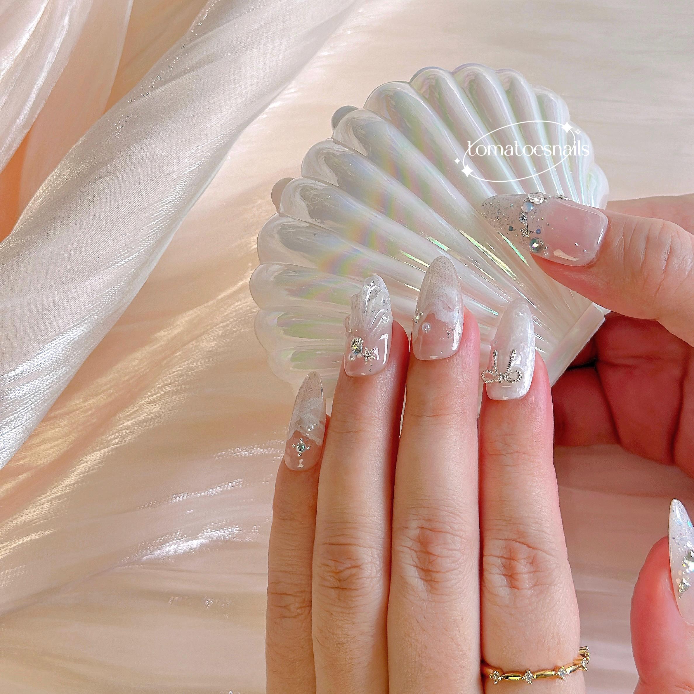 3D Abalone Muschel Nagelpailletten – Unregelmäßige Meerjungfrau-Flocken Für Nageldesign, 12 Stück