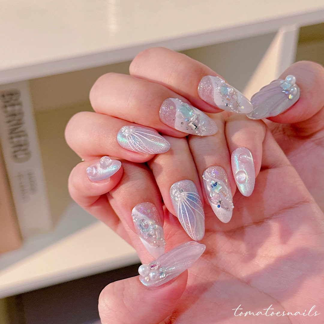 Mermaid nail designs discount