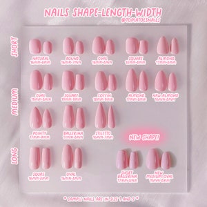 Nail Sizing kit , Custom Press On Nail Sizing kit , Full Cover Blank Nails , Find & Measure Your Nails Size , 1 Sample Pack , Tomatoesnails