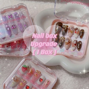 Atualização da caixa de unhas, [1] caixa para unhas prensadas, caixa de armazenamento de unhas, caixa de unhas falsas, caixa de presente de unhas, caixa de embalagem de unhas