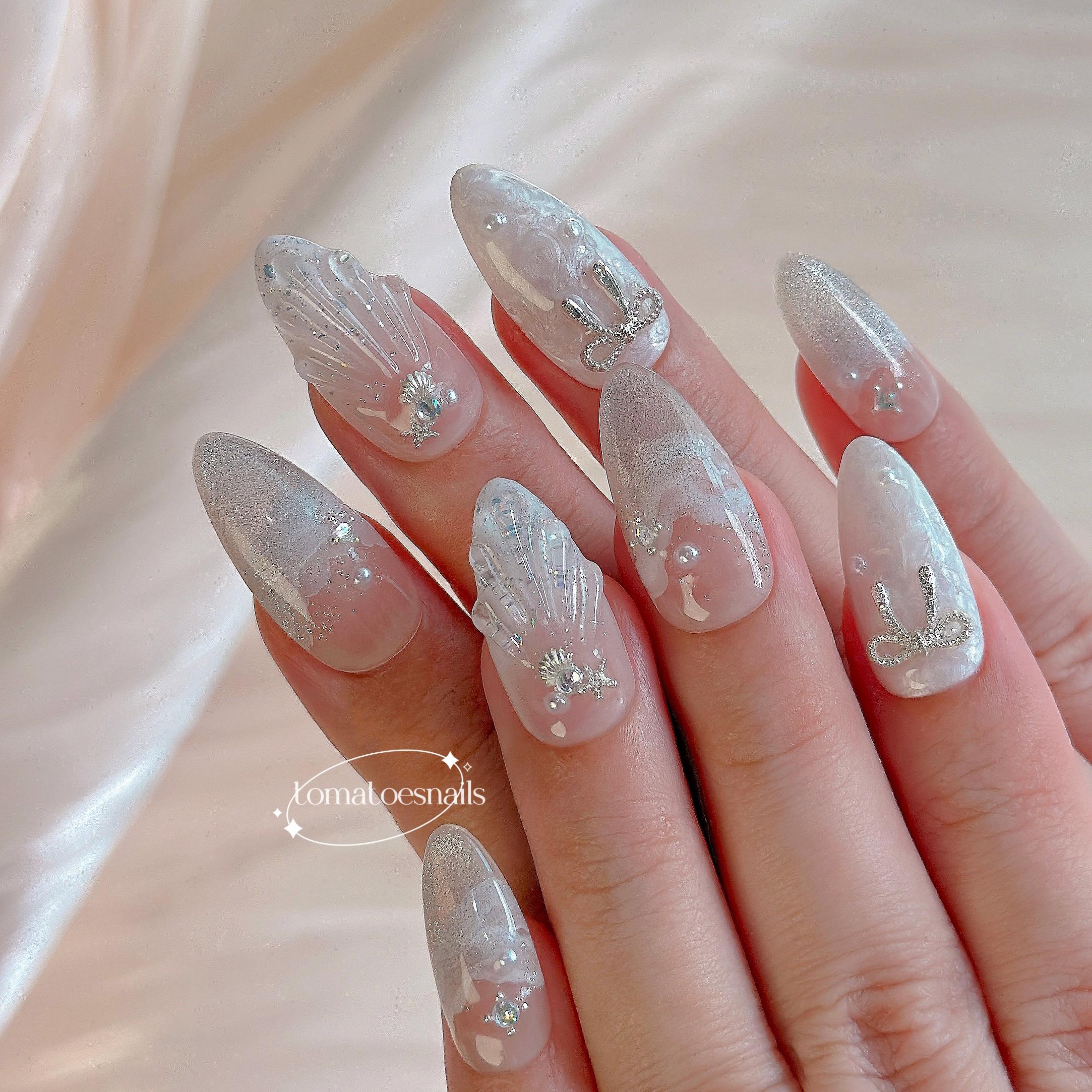 Sparkle Marble 5D Nails That Shine