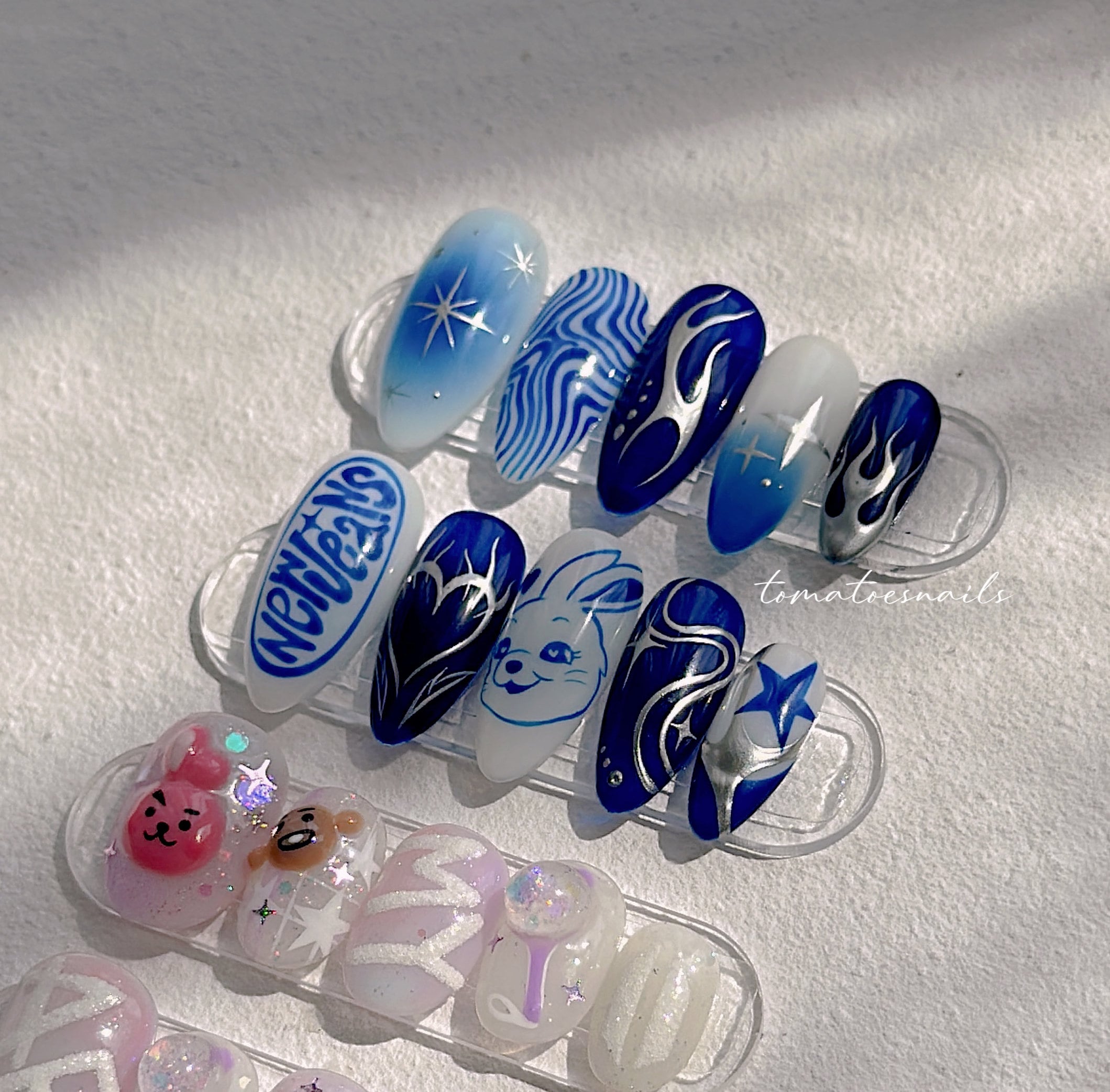 Newjeans Bunnies Nails New Jeans Cute Kpop Nails Korean Etsy Canada