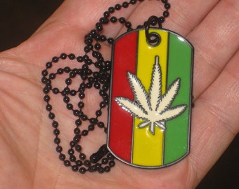 Bob Marley #SN2 Jamaica Reggae One Love Peace Rastafarian DOG TAG NECKLACE
