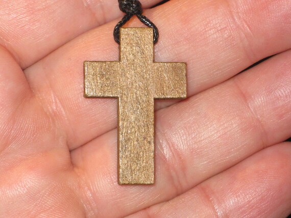 Hand carved wood cross pendants, buy one get one free.