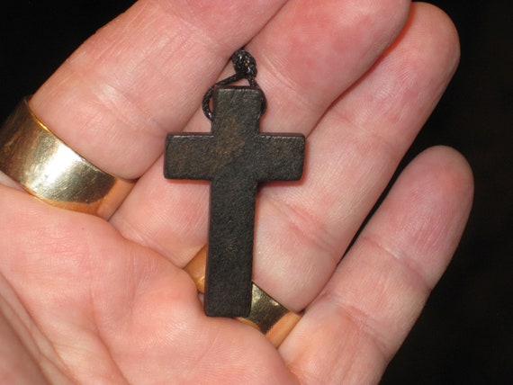 Hand carved wood cross pendants, buy one get one free.