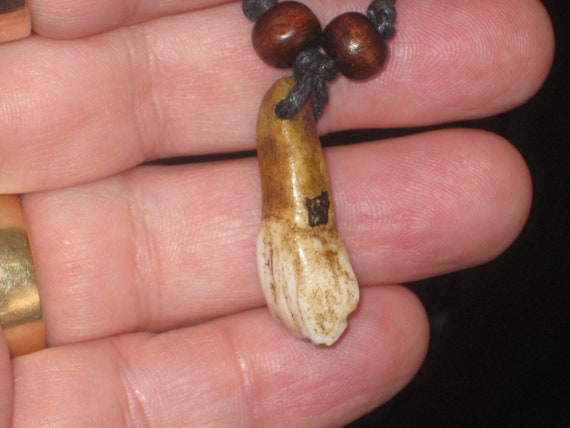 Real horse tooth surfers necklace, adjustable.